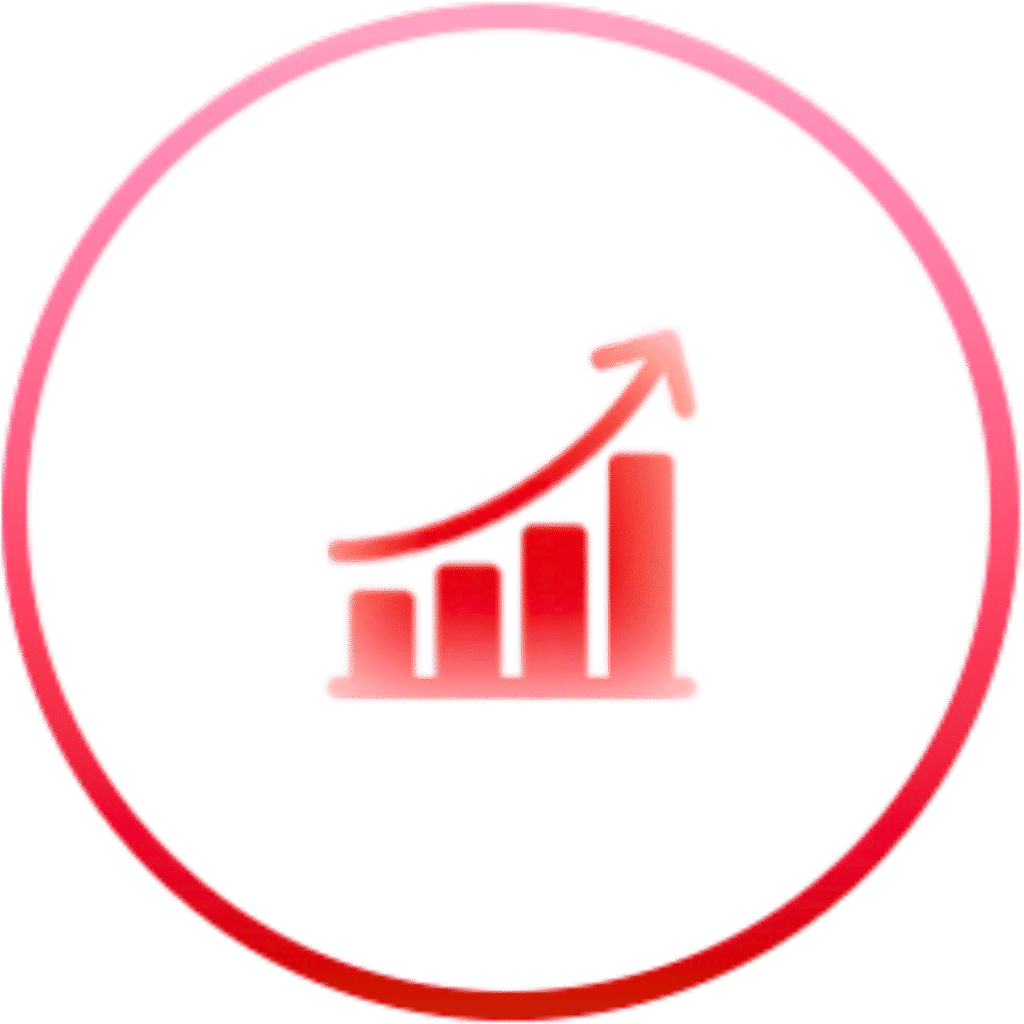 Upward growth chart icon representing eleven years of IPTV operation